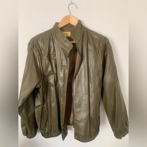 Vintage Leather Women’s Bomber Jacket from the late 80s early 90s